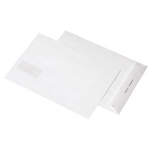 MAILmedia Versandtaschen B4, mit Adressfenster 45x90 mm, haftklebend, 120 g/qm, weiß, 250 Stück
