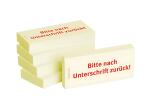 Haftnotizen "Bitte nach Unterschrift...
