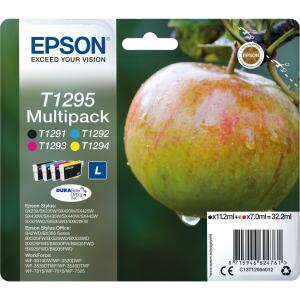 EPSON Original Epson Tintenpatrone MultiPack Bk,C,M,Y (C13T12954012,T1295,T12954012)