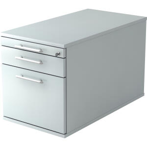 Hammerbacher Rollcontainer - 42,8 x 51,2 x 80 cm, 1 Schub, Hängeregistratur, Relinggriff, Grau