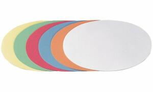 Franken Moderationskarte - Oval, 190 x 110 mm, hellblau, 500 Stück