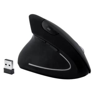 MEDIARANGE Maus MROS232 - ergonomisch, 6 Tasten, optisch, kabellos, schwarz