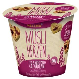 Hellma Müsli-Herzen Cranberry 30 x 30 g