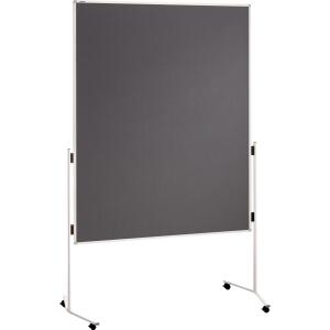 FRANKEN Moderationstafel ECO - 120 x 150 cm, grau/Filz, mit Rollen
