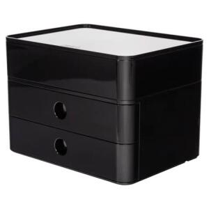 HAN SMART-BOX PLUS ALLISON Schubladenbox mit Utensilienbox - stapelbar, 2 Laden,  jet black/jet black