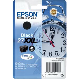 EPSON Original Epson Tintenpatrone schwarz extra High-Capacity (C13T27914012,27XXL,T27914012)