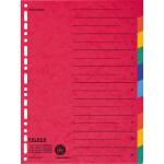 Falken Falken Zahlenregister - 1-10, Karton farbig, A4, 5 Farben, gelocht mit Orgadruck
