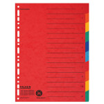 Falken Falken Zahlenregister - 1-10, Karton farbig, A4, 5 Farben, gelocht mit Orgadruck