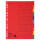 Falken Falken Zahlenregister - 1-10, Karton farbig, A4, 5 Farben, gelocht mit Orgadruck