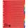 Falken Falken Zahlenregister - 1-12, Karton farbig, A4, 6 Farben, gelocht mit Orgadruck