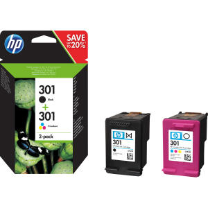Hewlett Packard (HP) Original HP Druckkopfpatrone Multipack schwarz + color (N9J72AE,N9J72AE#ACU,301,NO301)