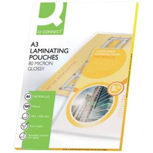 Q-Connect Folientasche - A3, 2x 80 mym, 100 Stück
