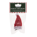 OOTB Plüsch-Haarclip Weihnachtsmütze mit LED