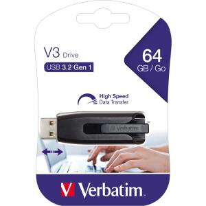 VERBATIM USB Stick 3.0 V3 Drive - 64 GB, schwarz
