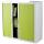 Paperflow Rollladenschrank easyOffice 1-Meter Schrank, inkl. 2 Fachböden, weiß/grün