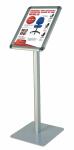 Franken Prospektständer Alu - A3, 125 cm, silber