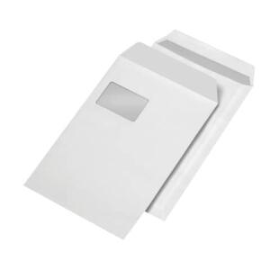 MAILmedia Versandtaschen C4 , mit Fenster, selbstklebend, 90 g/qm, weiß, 250 Stück