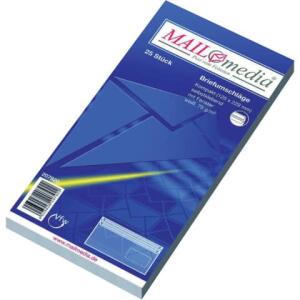 MAILmedia Kompaktumschläge mit Fenster (229x125 mm), selbstklebend, 75 g/qm, 25 Stück
