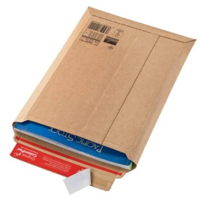 ColomPac Versandtaschen Wellpappe 290x400x50 mm (B4), braun