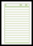 Staufen Arb.blätterblock A4 50 Bl 80g Lin2 Green 4/4/4mm liniert fbg.