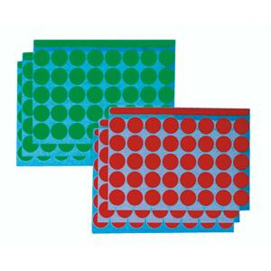 Franken Moderationsklebepunkt, Kreis, 19 mm, rot und grün, 500 Stück je Farbe