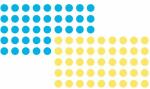 Franken Moderationsklebepunkt, Kreis, 19 mm, blau und...