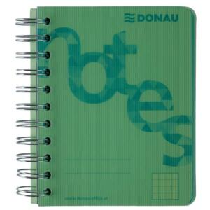 DONAU Collegeblock PP Cover - A6, kariert, grün