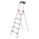 Hailo Alu-Sicherheitsleiter L80 ComfortLine - 5 Stufen