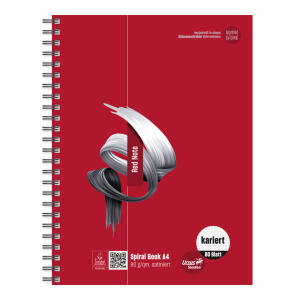 Staufen Style Spiralbuch Red Note A4 80 Blatt 90g/qm 5mm kariert
