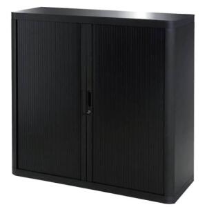 Paperflow Rollladenschrank easyOffice 1-Meter Schrank, inklusive 2 Fachböden schwarz