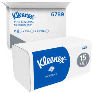 Kleenex Ultra Handtücher - 2-lagigem AIRFLEX Material -  21,5 x 21 cm f. Handtuchspender 6956 und 6945, 2790 Tücher