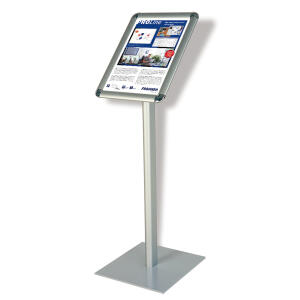 Franken Prospektständer Alu - A4, 80 cm, silber