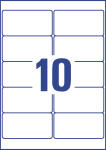 Wiederablösbare Etiketten, 96x50,8mm, weiß 25 Blatt + 5 Blatt Gratis
