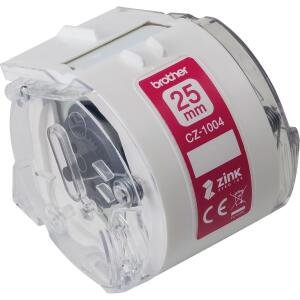 Rollenetiketten 25 mm weiß BROTHER CZ1004