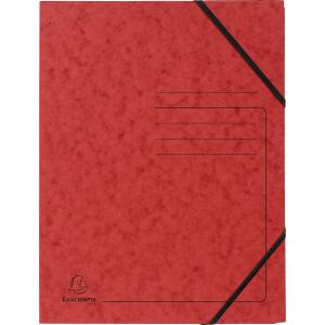 Exacompta EXACOMPTA Sammelmappe - A4, 355 g/qm, Gummizug, rot