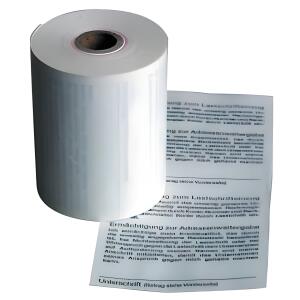 Thermorollen für Registrierkassen - 1-fach, 57x45x12 mm, 25 m,