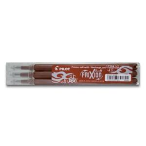 PILOT Tintenrollermine FriXion BLS-FR7 - 0,4 mm, braun, 3er Pack