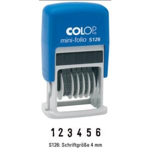COLOP Mini-Dater - 4 mm Ziffernstempel, 6 Bänder