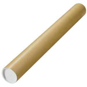 MAILmedia Versandrohre mit vormontierten Verschlusskappen - Ø 80 x 750 mm, braun, 10 Stück