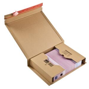 ColomPac Klassische Versandverpackung zum Wickeln 380x290x80 mm (B4), braun