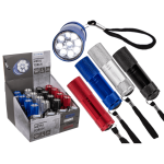 OOTB Metall-Taschenlampe mit 9 LED ca. 85 cm