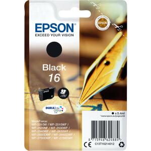 EPSON Original Epson Tintenpatrone schwarz (C13T16214012,16,T1621,T16214012)