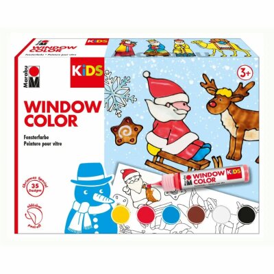 Window Color Set 6tlg. MARABU KiDS 03060 000 00003 Christmas