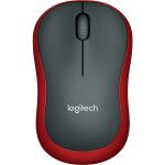 LOGITECH Maus M185 Wireless Optisch schwarz/rot