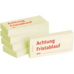 BIZSTIX Haftnotizen "Achtung Fristablauf am" - 75 x 35 mm, 5x 100 Blatt