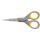 WESTCOTT Schere Titanium Super, rostfrei, abgerundet, gerade, asymmetrisch, grau/gelb, 13cm