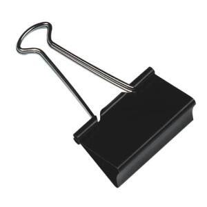 Q-Connect Foldback-Klammern - 51 mm, Klemmvolumen 28 mm, schwarz, 10 Stück