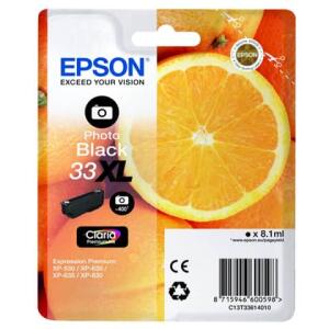 Inkjetpatrone Nr. 33XL foto schwarz EPSON C13T33614012