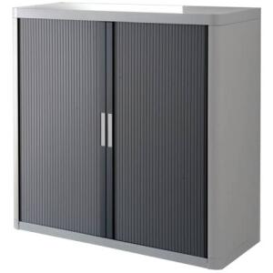 Paperflow Rollladenschrank easyOffice 1-Meter Schrank, inklusive 2 Fachböden grau/anthrazit