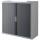 Paperflow Rollladenschrank easyOffice 1-Meter Schrank, inklusive 2 Fachböden grau/anthrazit